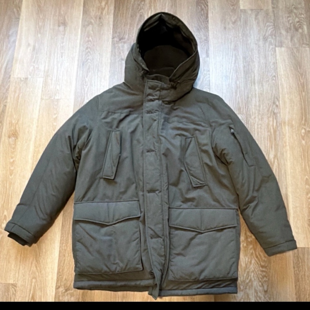 J. Crew Men's Dark Green Puffer Jacket